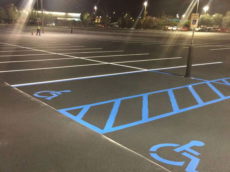 ADA parking lot striping by Onyx Asphalt USA Inc.